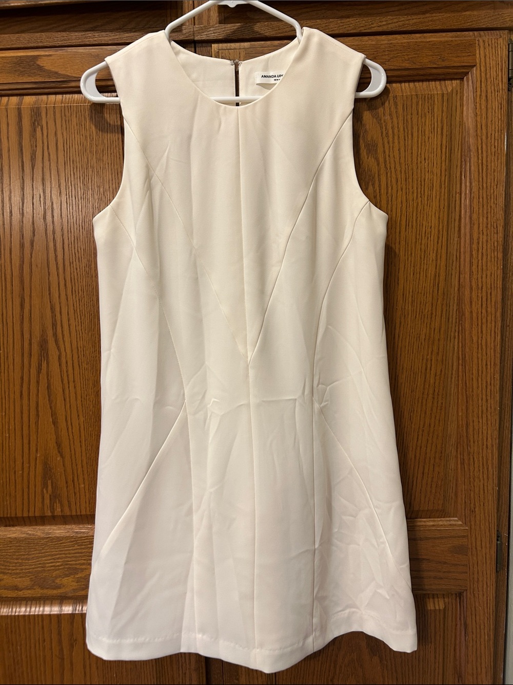Amanda Uprichard Ivory Cream Sleeveless Shift Dress